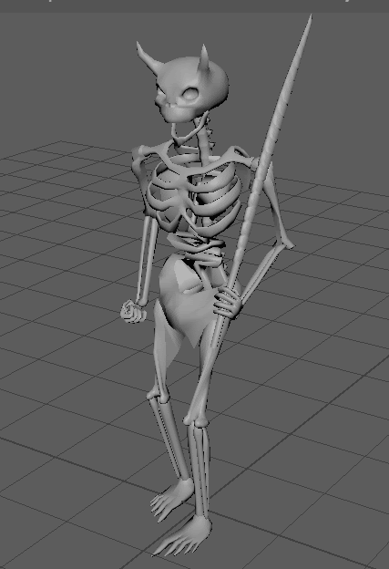 Take Damage animation of the skeleton enemy